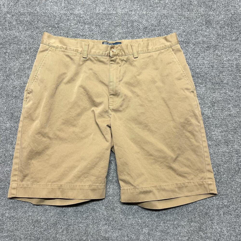 Polo Ralph Lauren Shorts Mens 34 Beige Chino Cotton 9 Inch Inseam Prospect